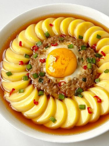 蒸蛋料理示意圖